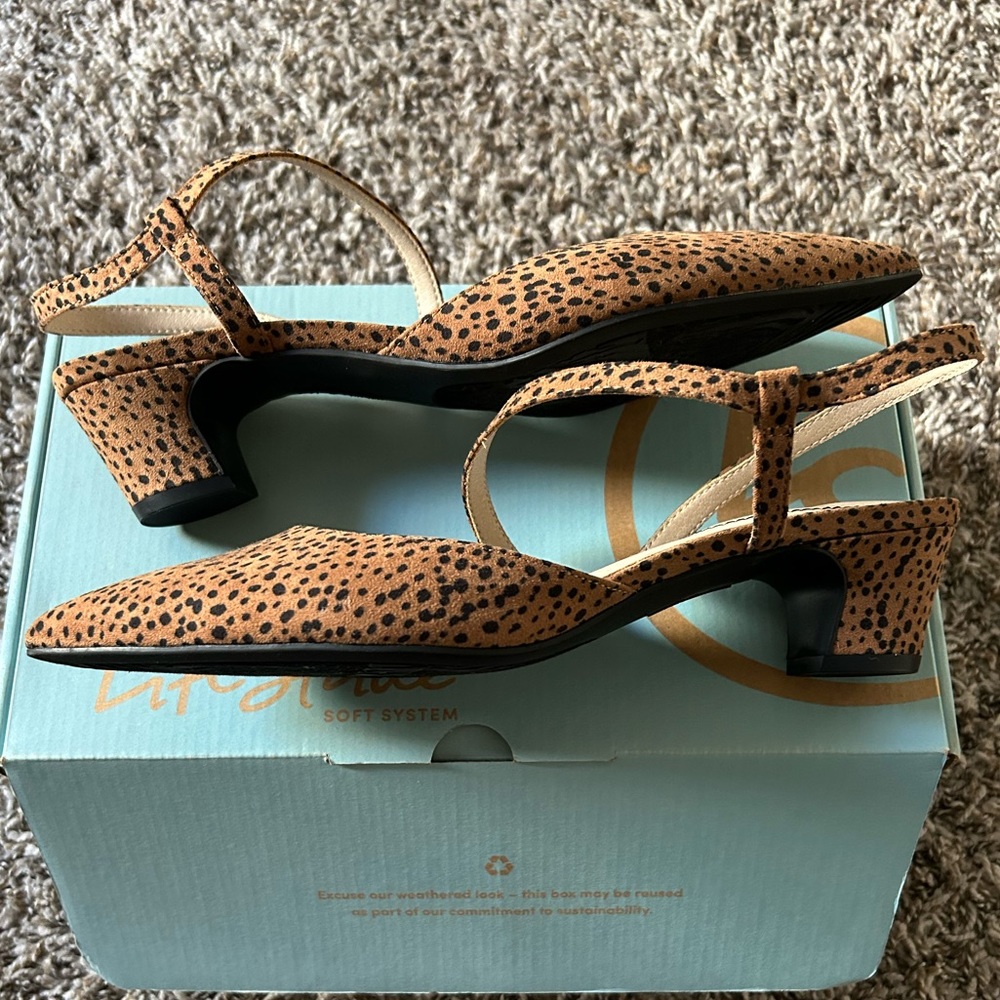 Lifestride Leopard Print Kitten Heels